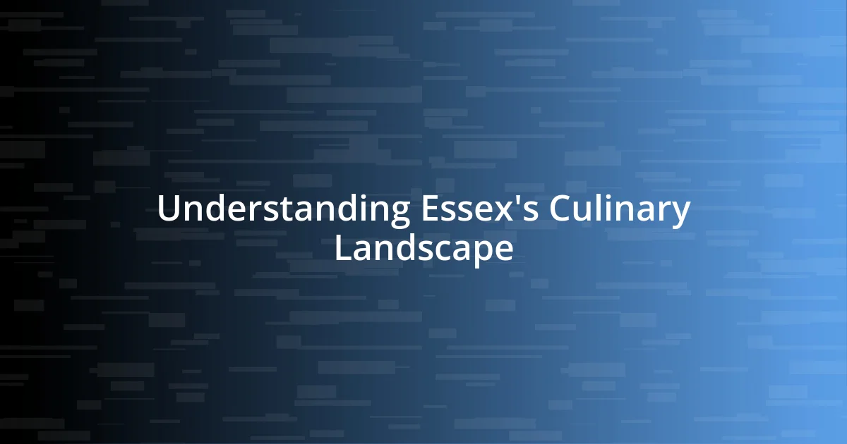 Understanding Essex