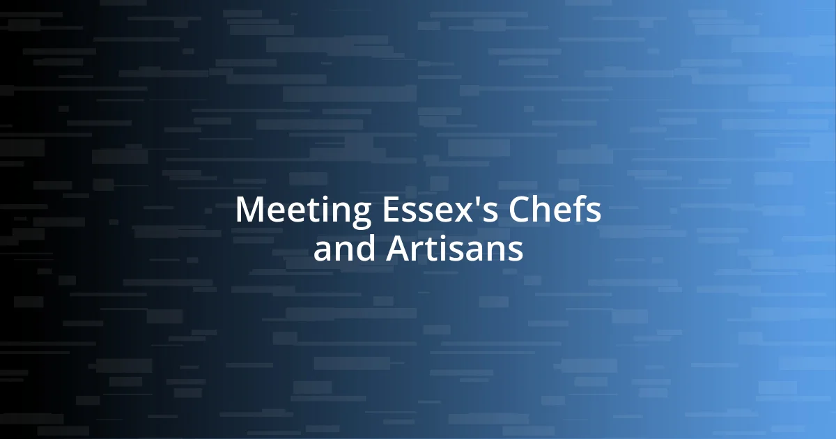 Meeting Essex