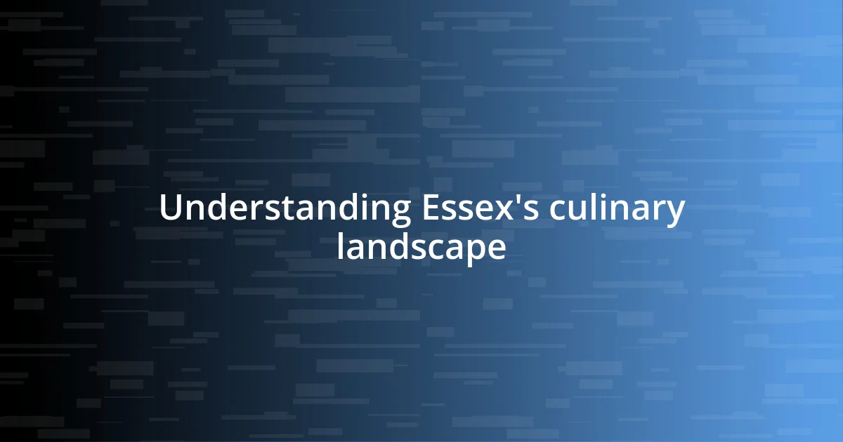 Understanding Essex