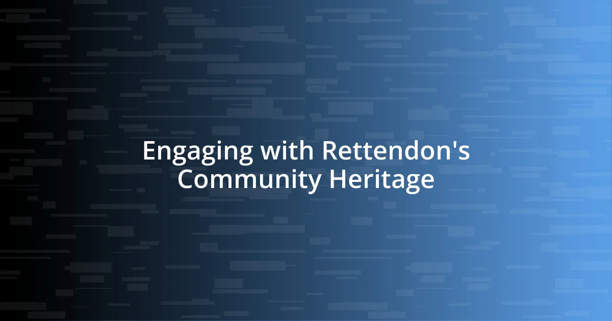 Engaging with Rettendon